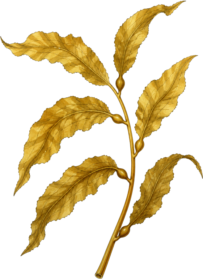 Giant kelp (Macrocystis pyrifera) — watercolor by Jules Marsh